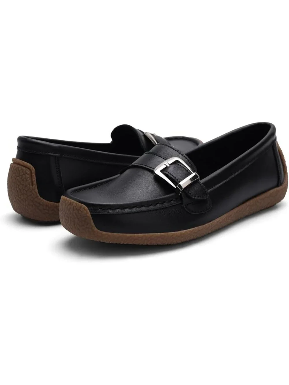 Women's Black Loafers Slip-Ons Cute Casual Dress Walking Comfort Flats Shoes